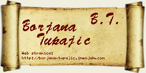 Borjana Tupajić vizit kartica